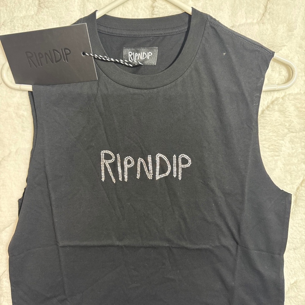 OG‎ Rip N Dip Rhinestone Tank (Black) -Small SKU 107